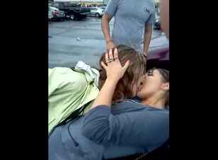 Lesbian kissing and rubbing